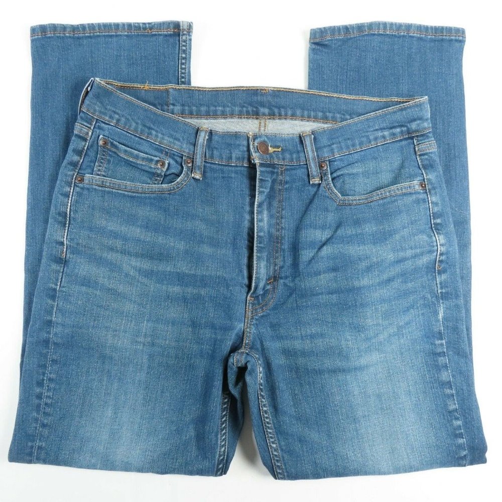 Levis 514 Mens Jeans Size 34x30 Regular Fit Straight Mid Rise Medium Wash Blue